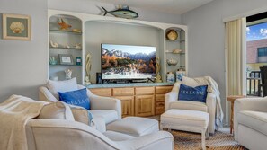 Smart TV - Sunny Two-Story Condo w/ Private Balcony, Heated Pool, Steps from the Pier! ☀️🏖️ (Cocoa Beach)