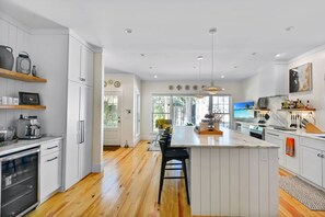 Fridge, microwave, dishwasher, coffee/tea maker - Dog Friendly, 5-bedroom Home on East Beach, 100 Yards to Beach Access, Perfect for Family Getaways! (Saint Simons Island)