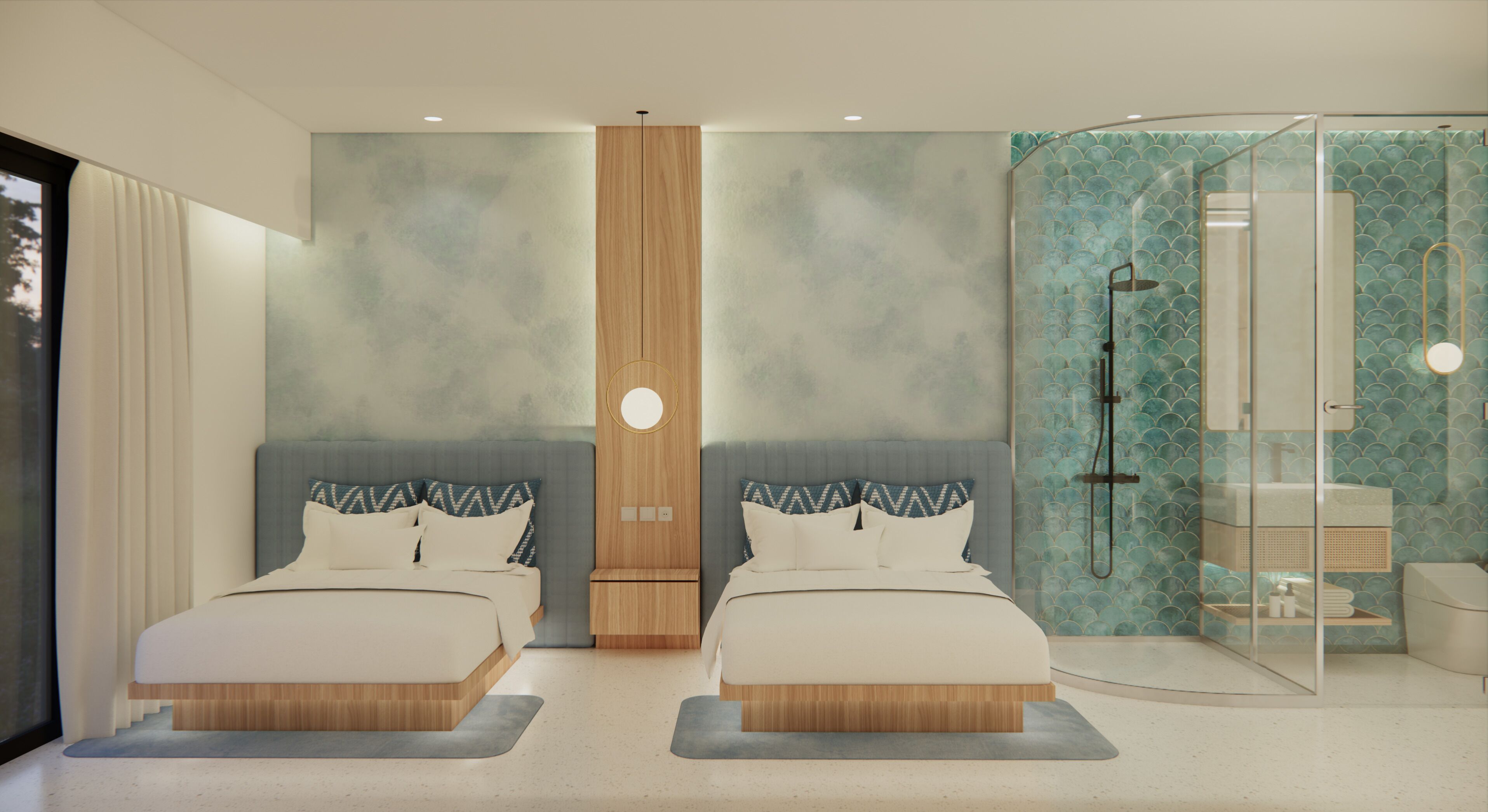 디럭스 트윈룸, 시내 전망