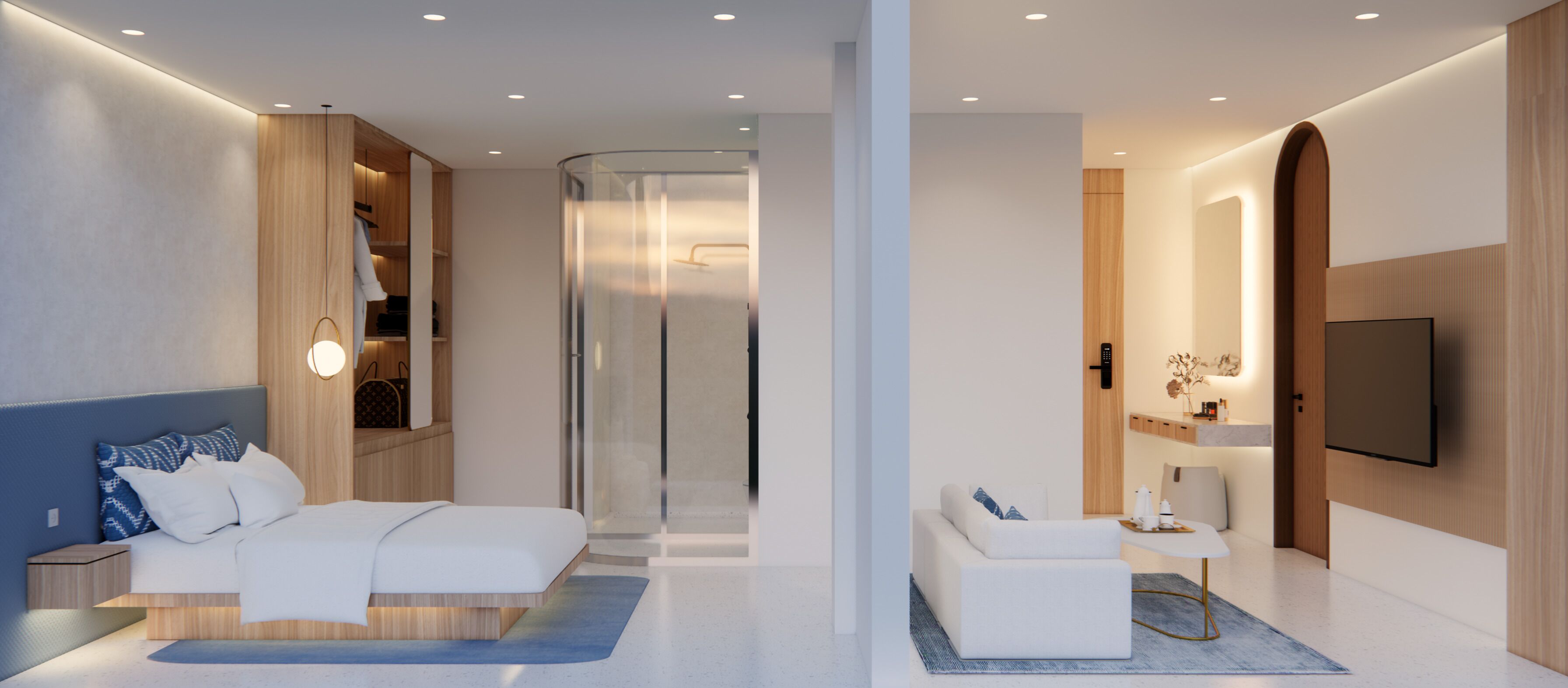 패밀리 더블룸, 발코니, 시내 전망