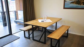 Luxe appartement, uitzicht op stad | Dineren