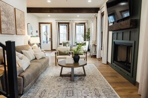 TV, fireplace - Blue Ridge Wellness Cabin | Peak Retreat (Blue Ridge)