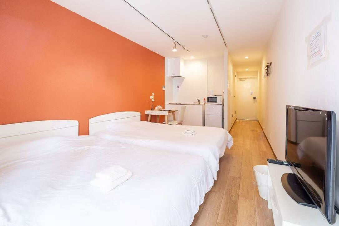 4 人部屋 ラナイ シティビュー | デスク、ノートパソコン用作業スペース、遮光カーテン、アイロン / アイロン台