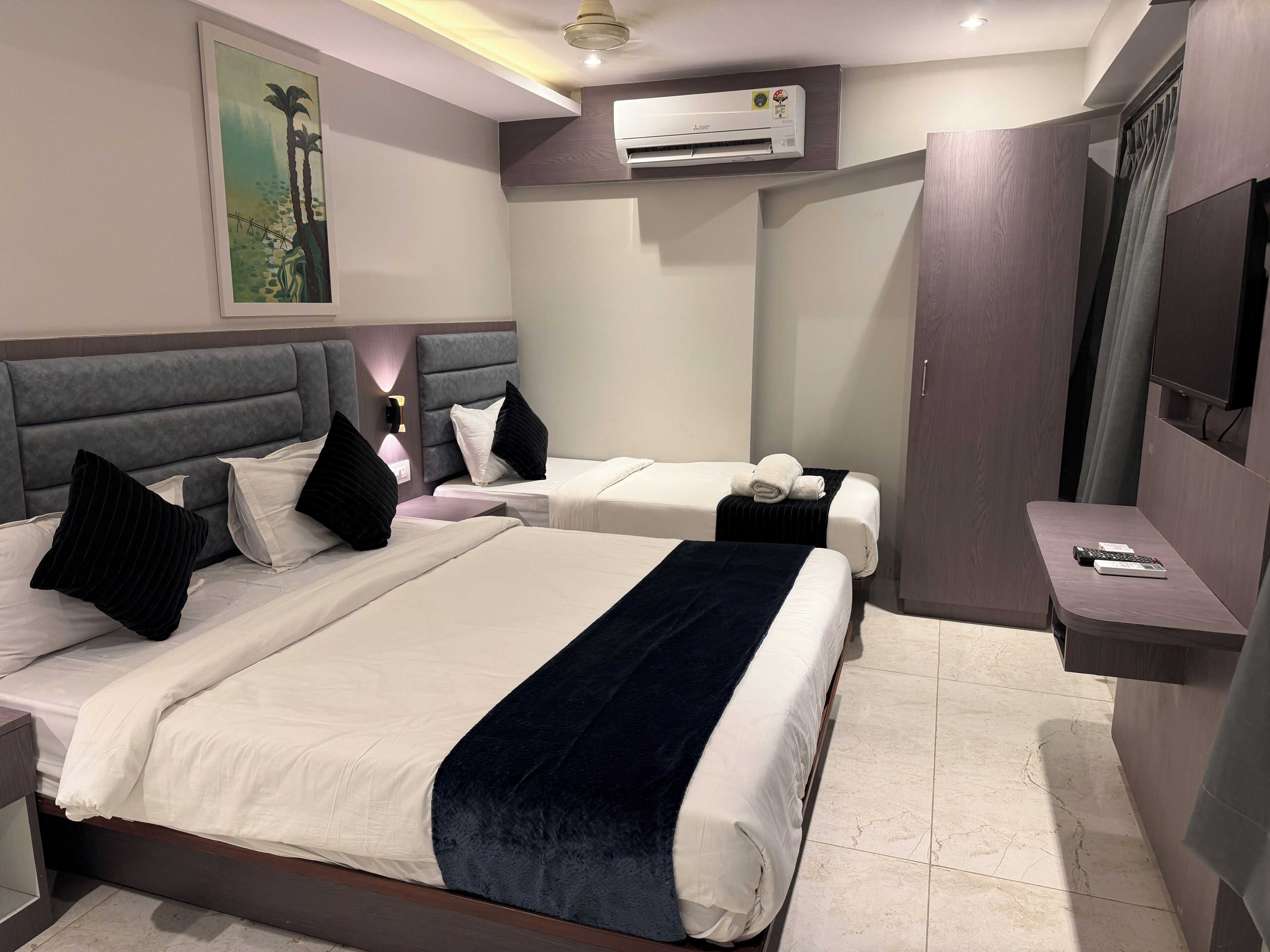 Tremannsrom – deluxe, byutsikt