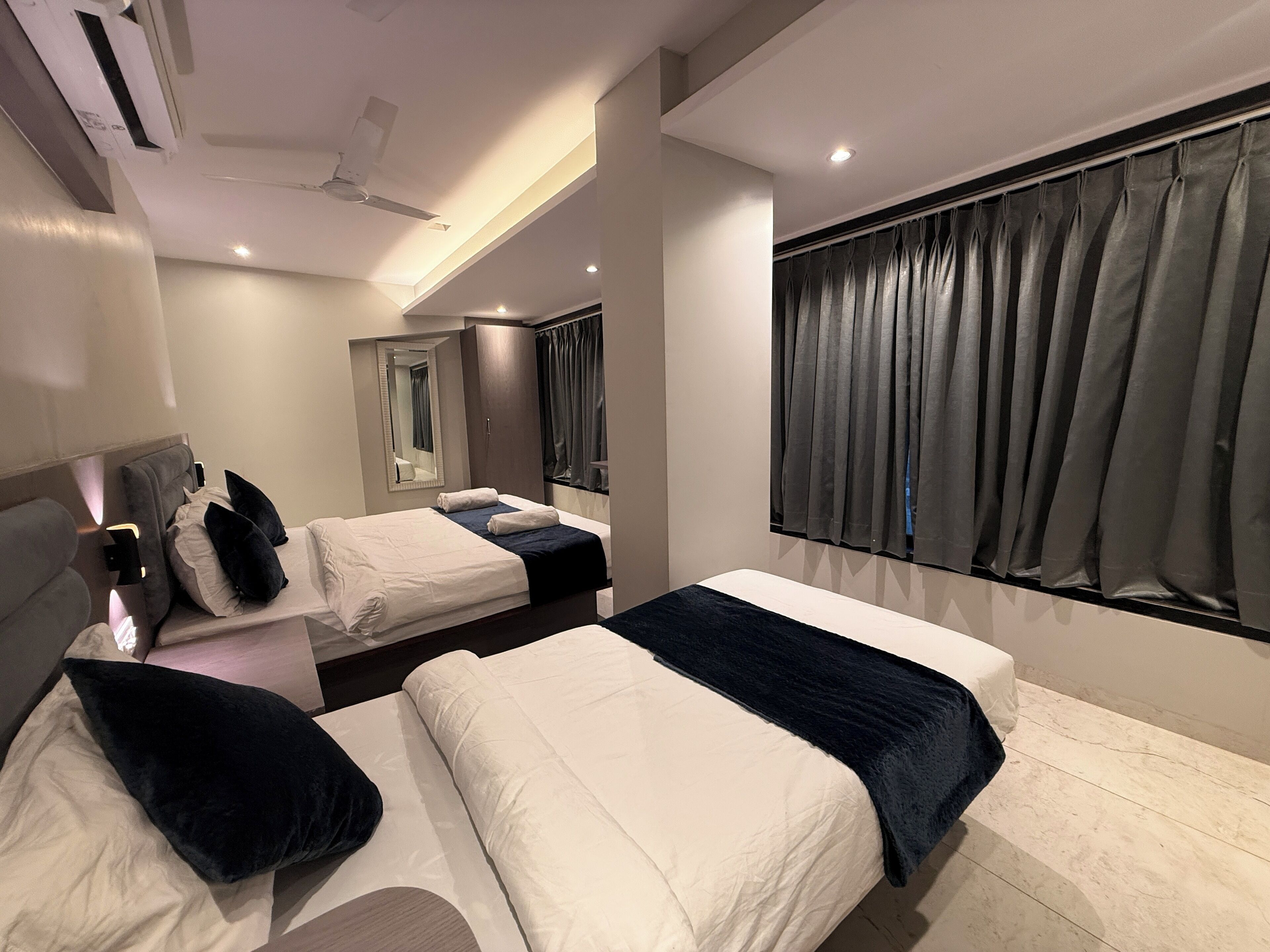 Tremannsrom – deluxe, byutsikt