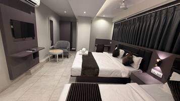 Tremannsrom – deluxe, byutsikt