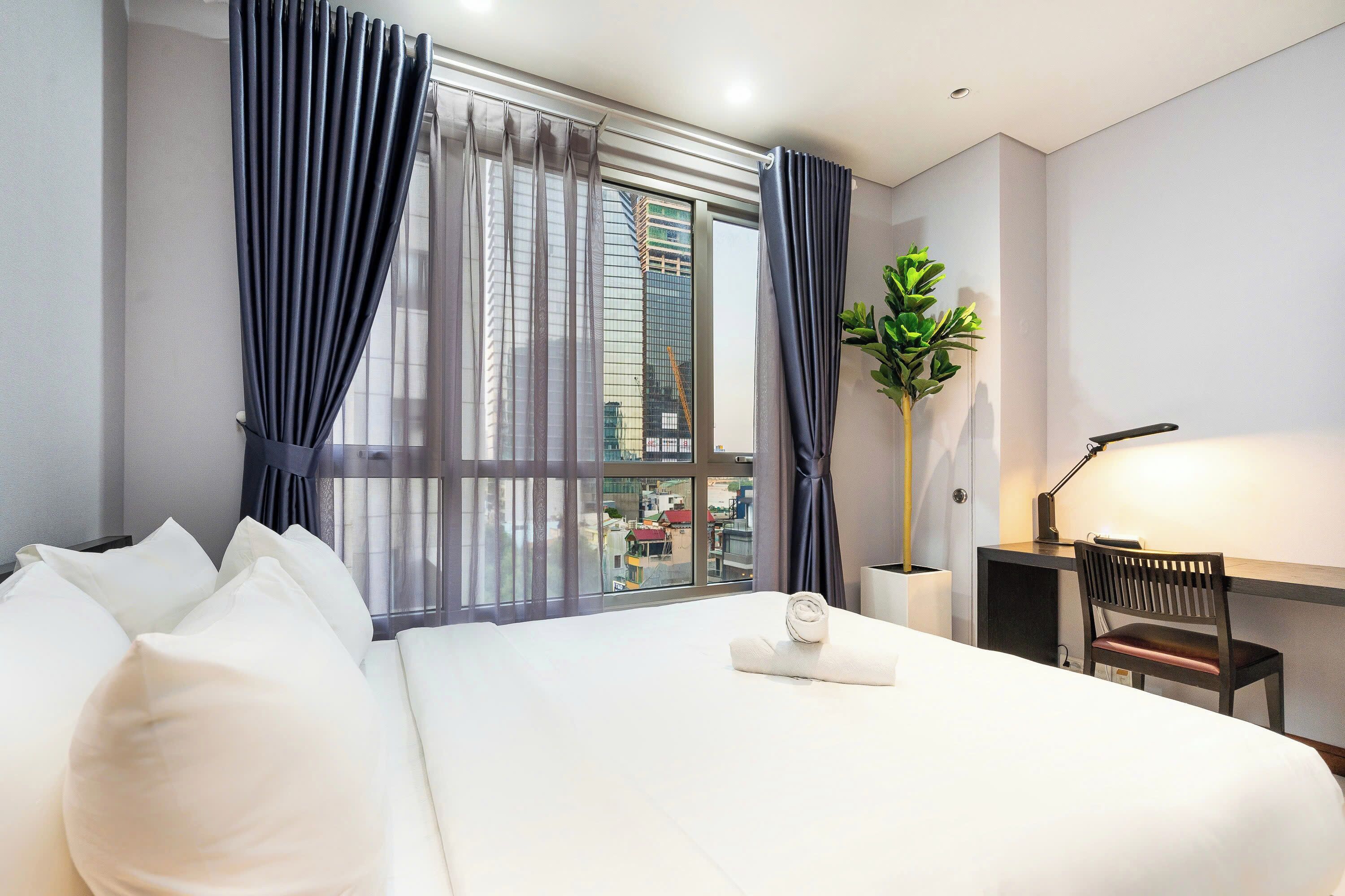 Deluxe Apartment, 1 Bedroom, City View | Premium bedding, Select Comfort beds, free minibar items, in-room safe