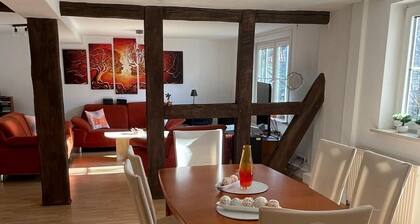 Large 120sqm apartment - balcony with view of the stream -2 Bāder- nature & hiking