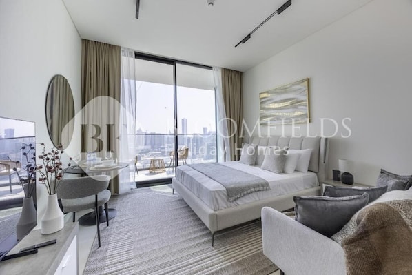 Apartment, Balkon, Stadtblick