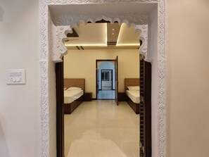 Family Double Room Single Use, Mountain View | In-room safe, desk, laptop workspace, blackout drapes