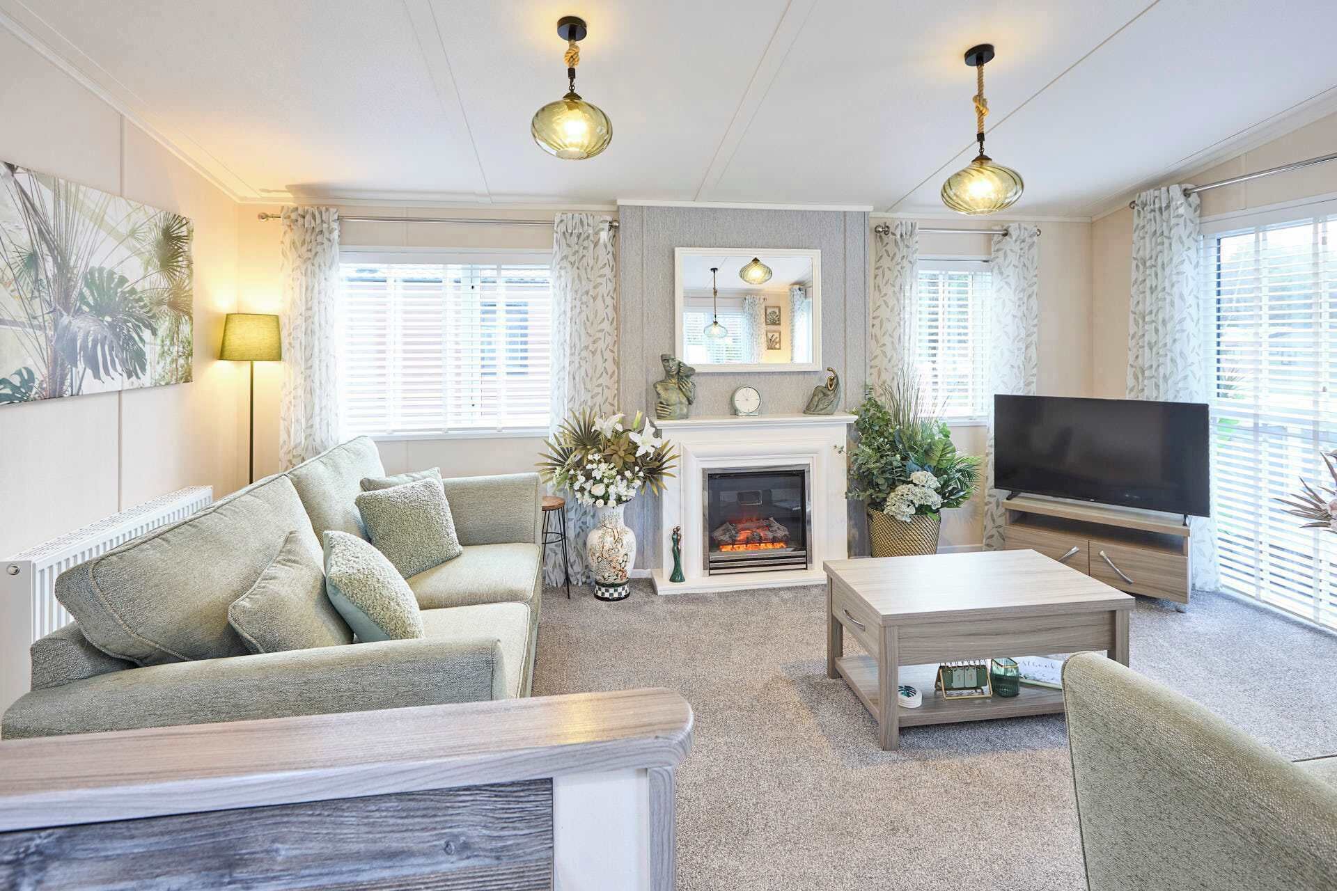 TV, fireplace, offices