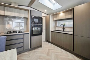 Fridge, microwave, oven, electric kettle - Host & Stay | Pebble Lodge (Pocklington)