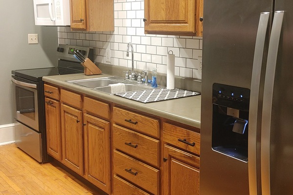 Microondas, placa de cocina