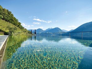 Pool - Pratenberg Apartment 'Bordeaux Penthouse' with Mountain View, Sauna & Rooftop Saltwater Pool (Merano)