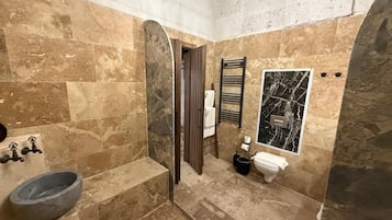 Romantic Room | Bathroom | Hair dryer, slippers, towels, soap