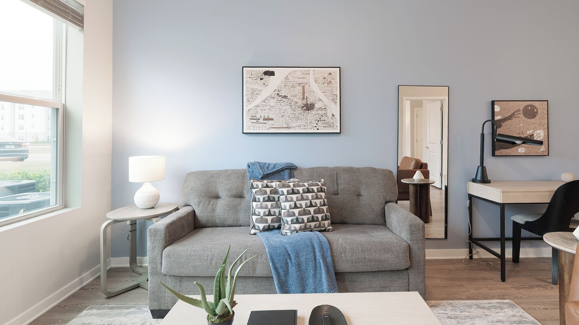 Apartment (1 Bedroom) | Living area | 50-inch Smart TV with digital channels, table tennis