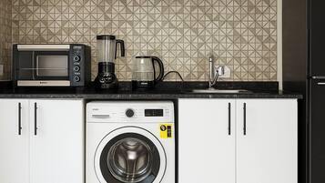 Chambre, 1 chambre, accessible aux personnes à mobilité réduite, piscine privée | Cuisine privée