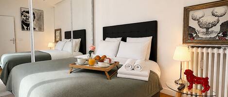 2 habitaciones, tabla de planchar con plancha y wifi gratis