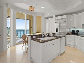Fridge, microwave, oven, dishwasher - Panoramic Gulf Views from every Window at the Luxury Cape Marco Conco (Marco Island)