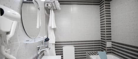 Free toiletries, hair dryer, slippers, towels