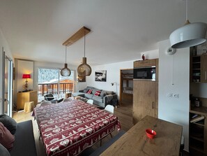 Living area - Apartment "Les Loges Blanches 101" with Wi-Fi (Châtel)