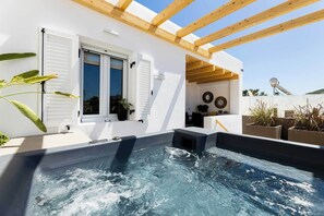 Superior Apartment, 1 Bedroom, Kitchenette, Mountain View | Balcony - LOFTS the summer village apartments (Paros)