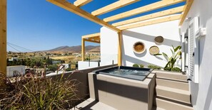 Apartament superior, 1 dormitori, cuina bàsica, vistes a la muntanya | Balcó