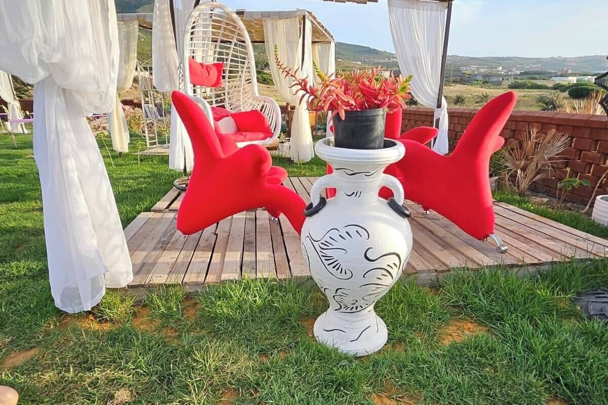 Cabane, vue plage | Terrasse/Patio