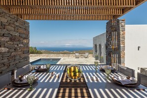 Luxury Villa, Sea View | Outdoor dining - NEVERMIND VACATIONS VILLAS (Kea)
