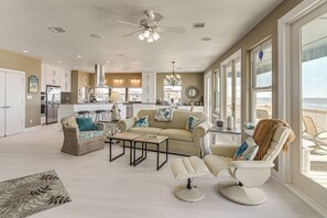 House (4 Bedrooms) | Interior - Steps to Sand: Spacious Crystal Beach Home w/ View (Port Bolivar)