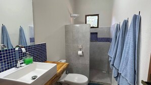 Een badkamer met een wastafel, toilet en douche.