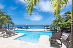 Pool - Experience luxury at Seahorse Escape-Penthouse in Roatan's West End, with ocean views. (Roatan)