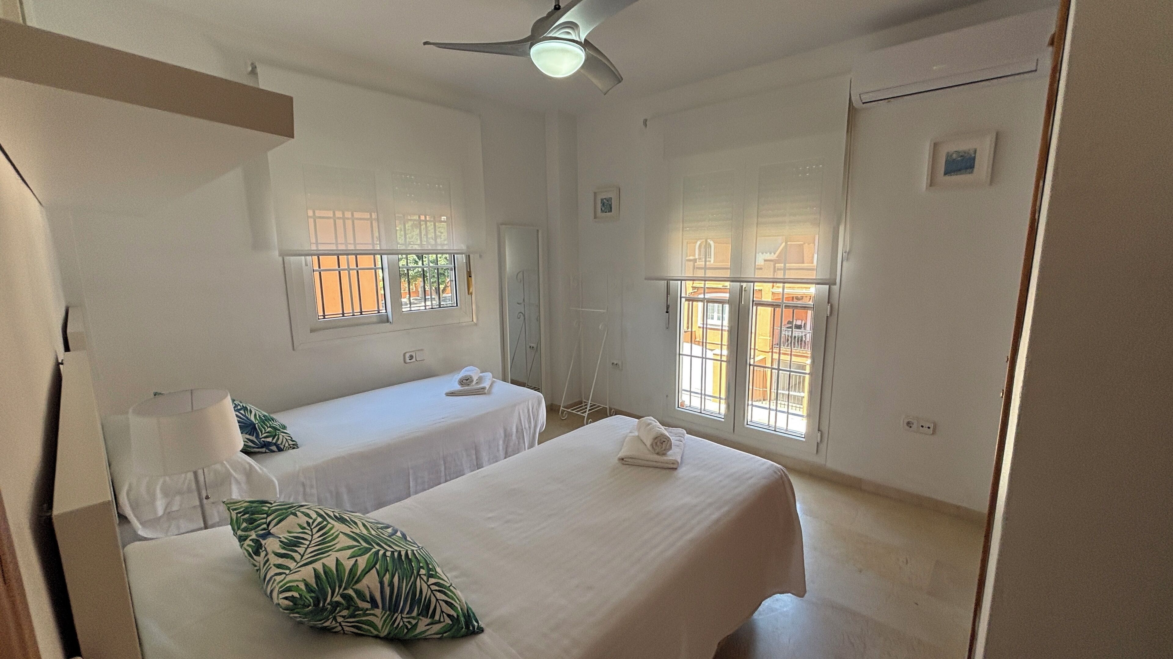 4 bedrooms, in-room safe, iron/ironing board, travel cot