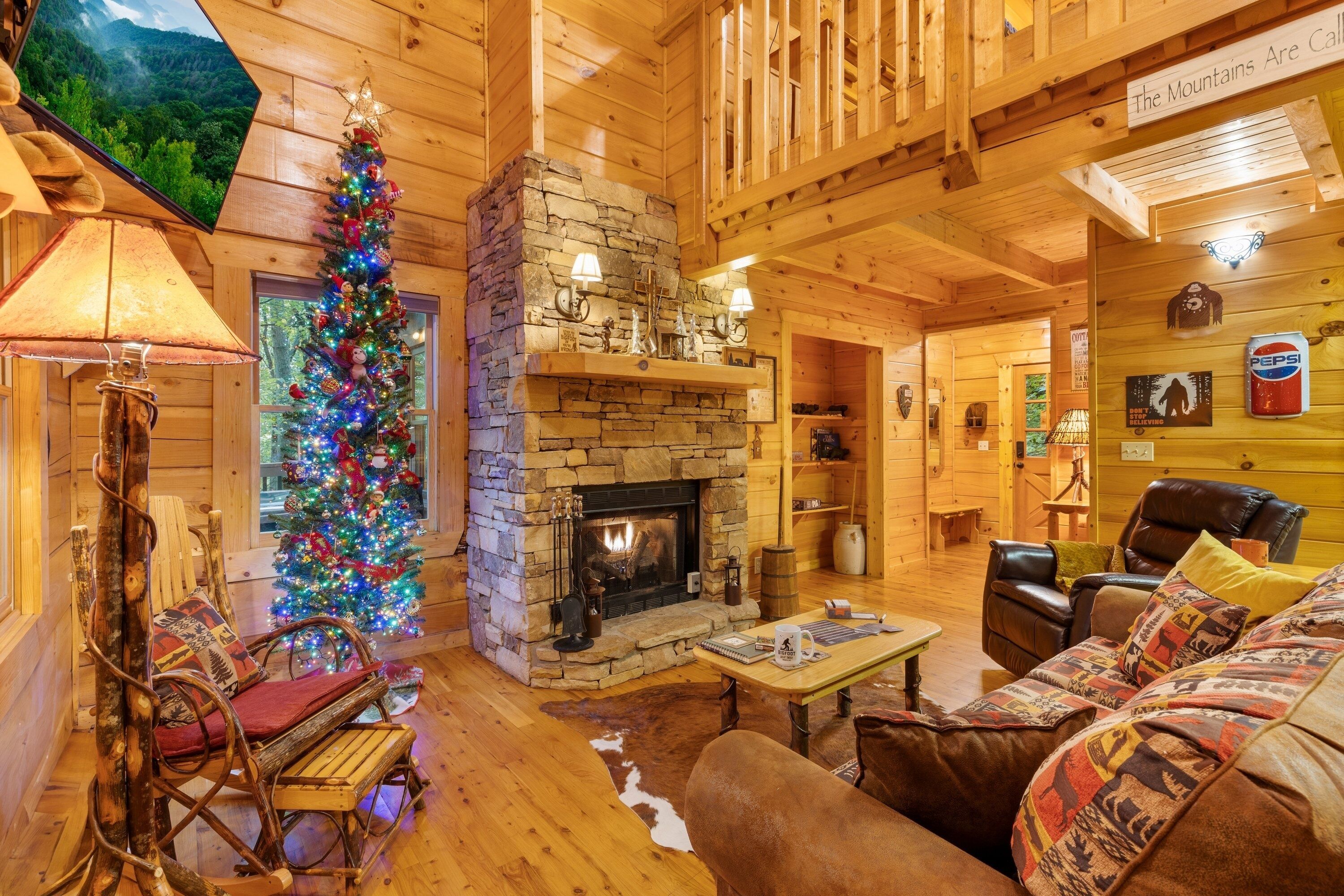 Chalet rustique, 2 chambres | Aire de séjour