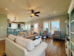 TV - Linger Longer | Gulf-Side 3BR Retreat for 10 | Spacious Decks | Fort Morgan (Gulf Shores)