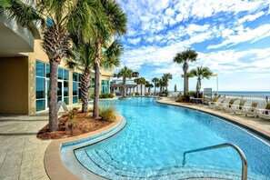 Indoor pool, a heated pool - Aqua 2310 PCB at its Finest/Oceanfront/ High Clean Standard/Wifi (Panama City Beach)