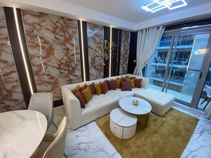 Living area - Luxuriöse 2-Schlafzimmer-Wohnung direkt am Strand by Interhome (Ras al Khaimah)