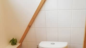 Een douche, een haardroger, handdoeken