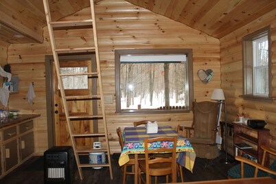 Off-Grid Cozy 2-bedroom cabin in fabulous Adams Center with AC