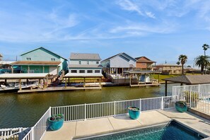 Pool - Waterfront home with private pool & dock - outdoor patio with a view (Corpus Christi)