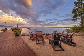 Terrace/patio - Tewesi Manor | Historic Tahoe Lakefront w/ Private Pier (Carnelian Bay)