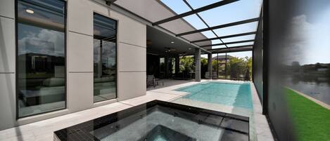 Outdoor pool, a heated pool