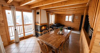 Chalet vue panoramique 8 pers - 1 min des pistes