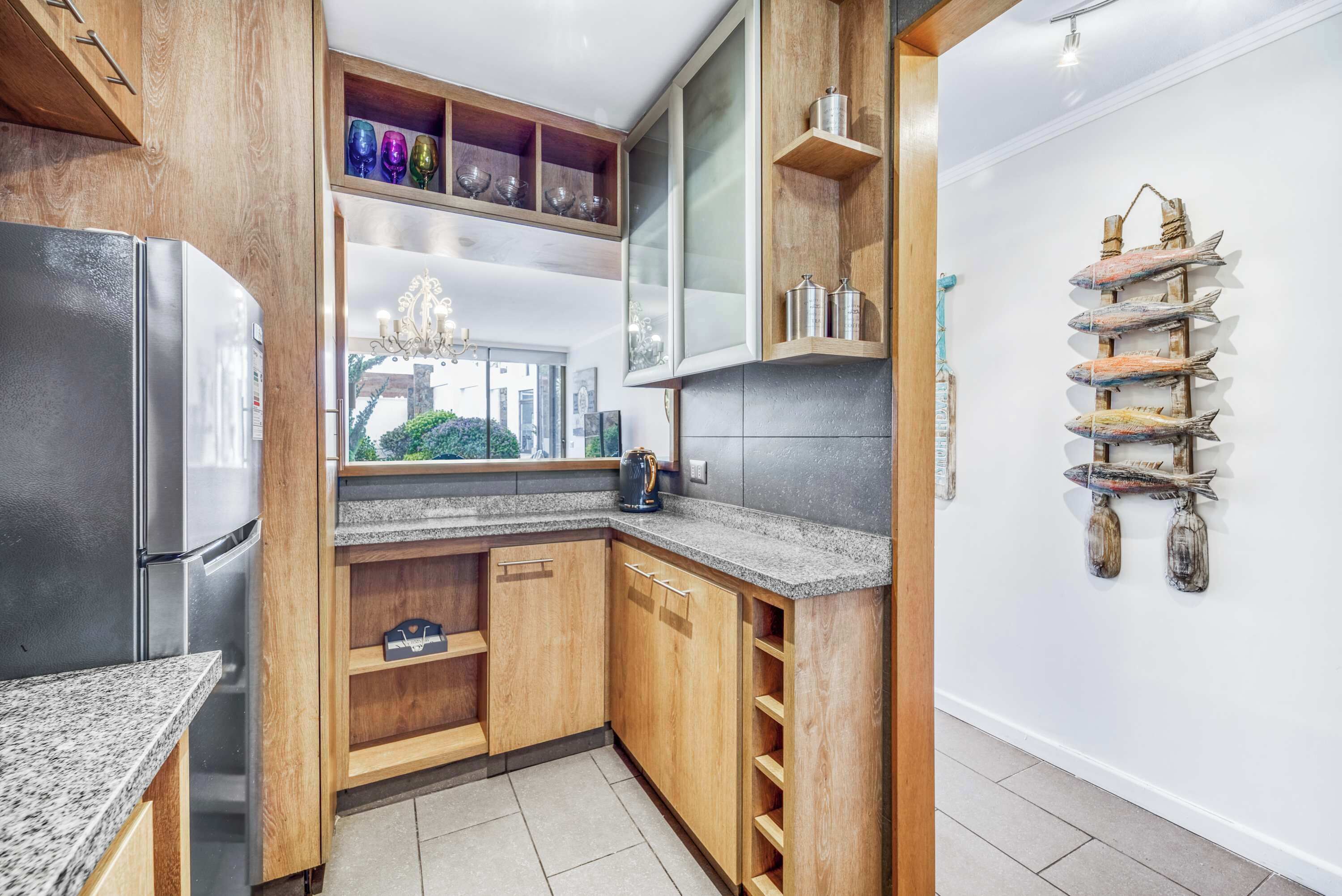 Fridge, microwave, stovetop, toaster