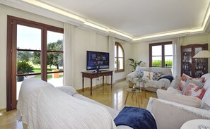 TV, DVD player, stereo