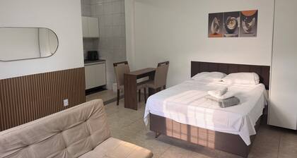 Private studio apartment with Smart TV and air conditioning.