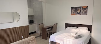 Private studio apartment with Smart TV and air conditioning.