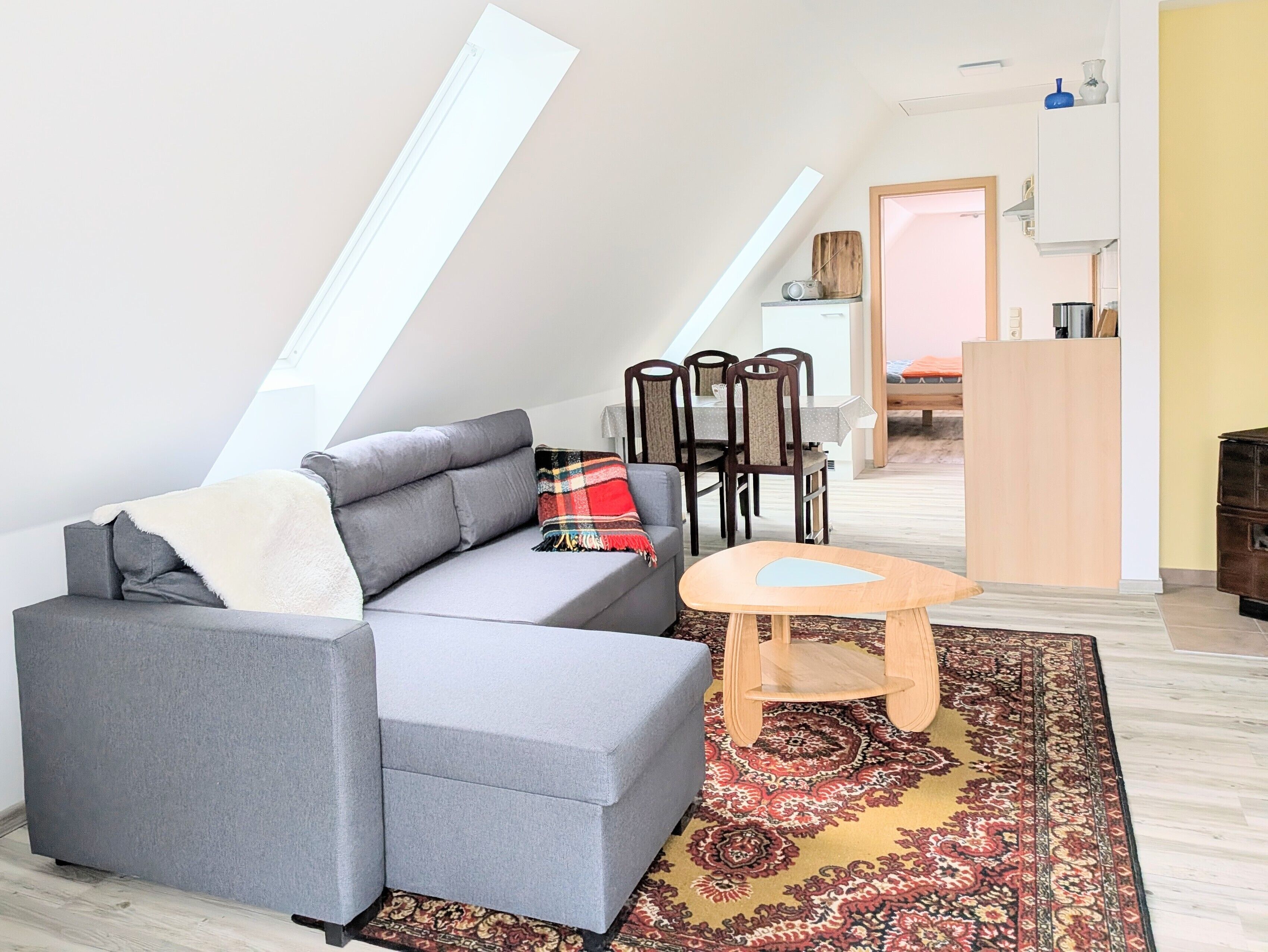 Fernseher, Kamin
