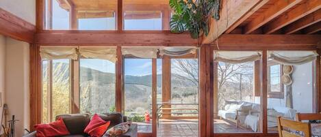 Televisión y chimenea