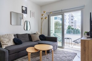 City Apartment, Non Smoking, Balcony | Living area - Classy 2BR Cafe Suite Strovolos (Nicosia)